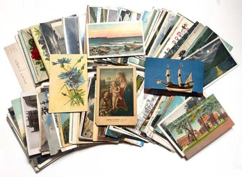 Over 150 Vintage Postcards, Some Posted With Messages, Some Unposted