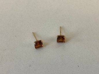 10k Gold Garnet Earrings #11