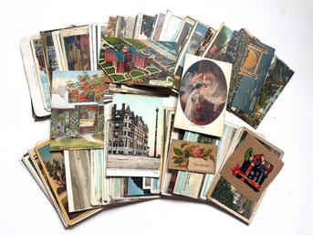 Over 150 Vintage Postcards, Some Posted With Messages, Some Unposted