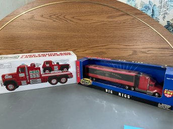 Hess Firetruck & Ladder Rescue - 2015 - Road Champs Big Rig Boars Head Truck 1999