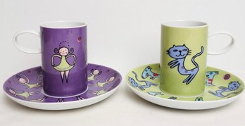 Vista Alegre Elsa David Cups And Saucers