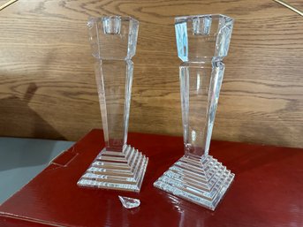 Pair Of Lenox Monument Candlesticks