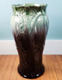 Antique Art Pottery Umbrella Stand