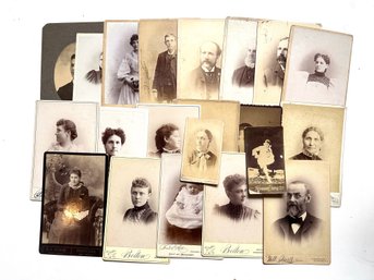 Over 40 Vintage Mounted Portrait Photographs