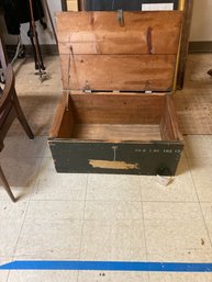 Vintage Wooden Footlocker Style Chest