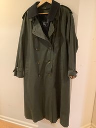 Burberrys Army Green Trench Coat W/ Zip In Liner #31
