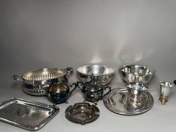 Vintage Silverplate & A Pewter Bowl