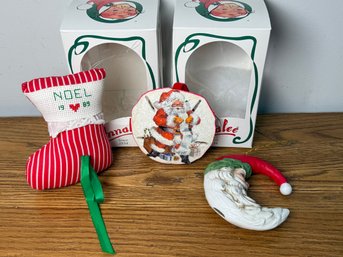 Vintage Christmas Ornaments With Annalee Boxes