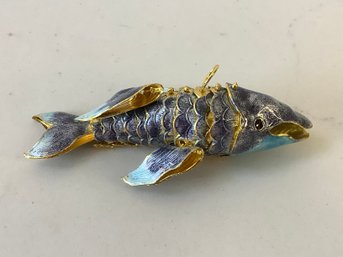Vintage Chinese Cloisonne Enameled Fish Pendant #19