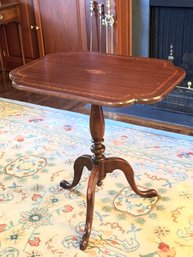 English Inlay Seashell Drop Leaf Table