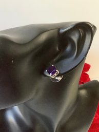 Sterling Silver Lusaka Amethyst Earrings #22