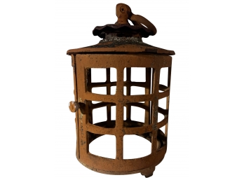 Rusty Cast Iron Garden Lantern