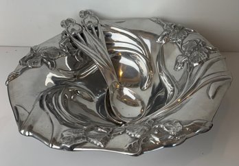 Susan Stocking The Pintel Collection Large Salad Bowl With Iris Decor