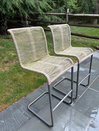Pair Of Quality Outdoor Barstools- Need Cleaning