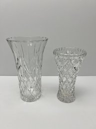 2 Large Glass Vases