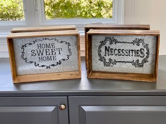 Decorative Storage Crates- Set Of Four