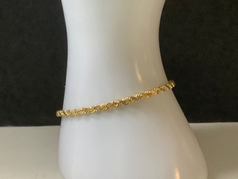 14k Gold Rope Chain Bracelet #3