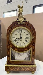 Franz Hermle Mantel Clock, Diamantini Domeniconi Italian Marquetry, Ormolu Case