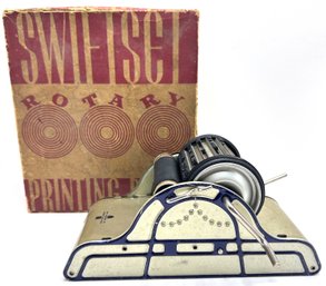 Vintage Swiftset Rotary Printing Press In Original Box