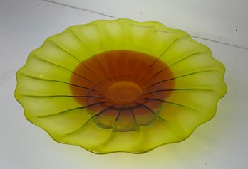Signed Art Glass Dish
