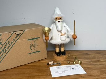 Vintage KWO Erzgebirge Germany Wooden Santa Figure – Original Box & Accessories