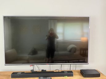 LG 64' TV,  Viso Sound Board & Yamaha Receiver