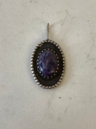 Sterling Silver Amethyst Pendant #30
