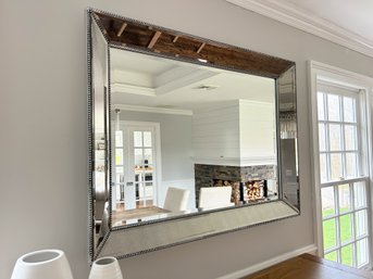 RH Silver Venetian Beaded Mirror (1 Of 2)