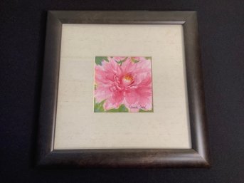 Pink Peony Watercolor Print By Donna Cary