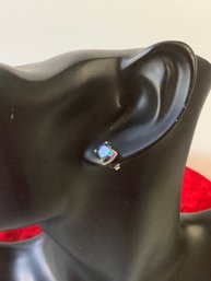 Sterling Silver Mystic Topaz Earrings #32