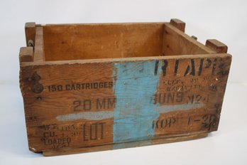 Vintage 20mm 150 Cartridge's Original Ammo Box
