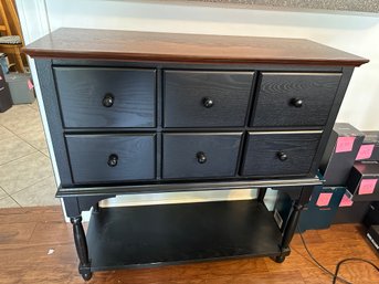 6 Drawer Sideboard With Bottom Shelf
