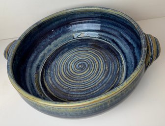 Very Large Signed Pottery Bowl