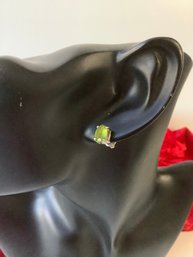 Sterling Silver Peridot Earrings #44