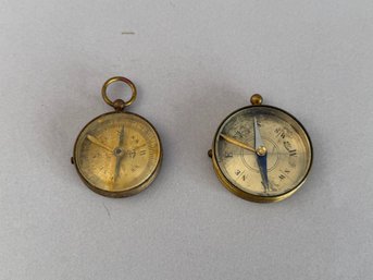 Pair Of Antique Compasses Made In France