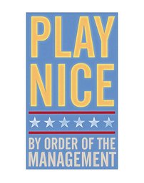 Rules Wall Art - 'Play Nice'