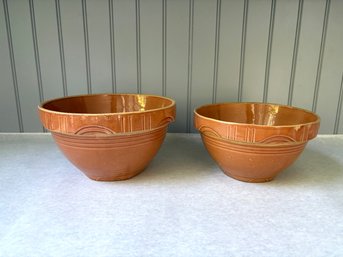 Two 1940s Ovenware Batter Bowls