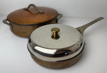 Two Savoir Vivre Pans With Lids