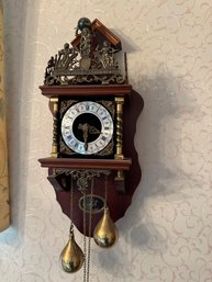 A Vintage Dutch Zaanse Wall Clock Made In Holland