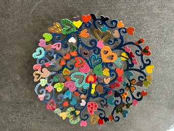 Emanuel Yair Colorful Laser Cut Hand Painted Bowl