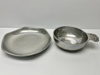 Nambe Alloy Plate & Bowl Set