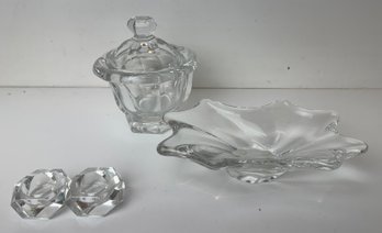 Three Baccarat Serving Pieces