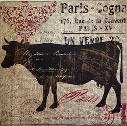 Cow Farm Paris Print On Canvas