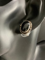 Black Onyx Sterling Earrings #35