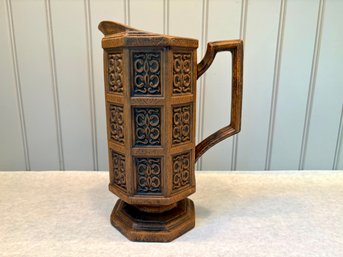 Napcoware Octagon Ceramic Paneled Pitcher