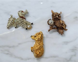 Three Animal Pins