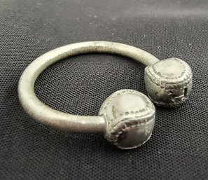 Tiffany & Co. Baseball Sterling Silver Key Ring, With  Silver Tag