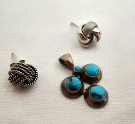 Lot Of Small Silver Jewelry, Marked 935