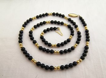 Necklace With 14 Karat Gold Clasp, Beads Possibly Gold
