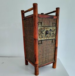 Bamboo And Rattan Umbrella Stand